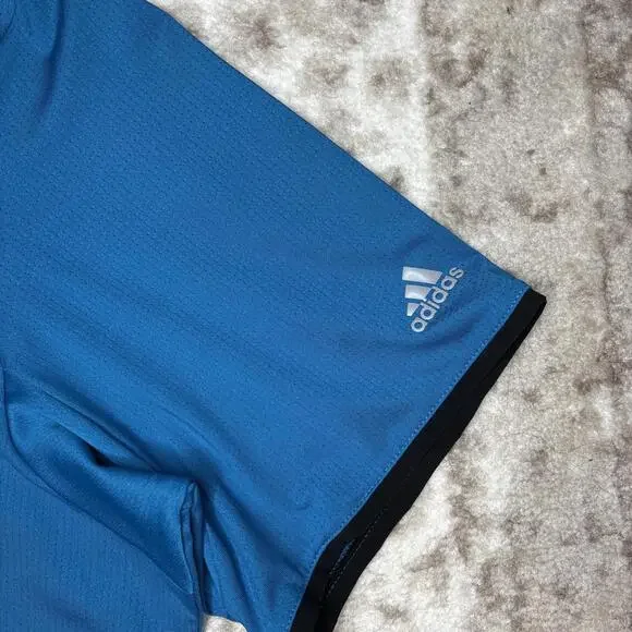 Adidas Polo Men’s Climacool Size XL Blue Comfort Stretch Sport - Picture 4 of 5
